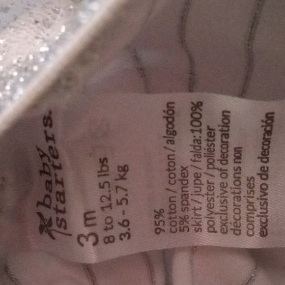 NWT Baby Starters 3 Months Baby Girls Legging Pants with Tulle Skirt attached - Picture 7 of 8